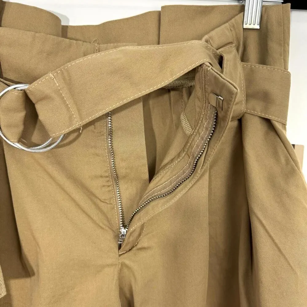 Maeve by Anthropologie Women’s Size 4 Small Brown Khaki Longline O-Ring Shorts - Picture 5 of 10